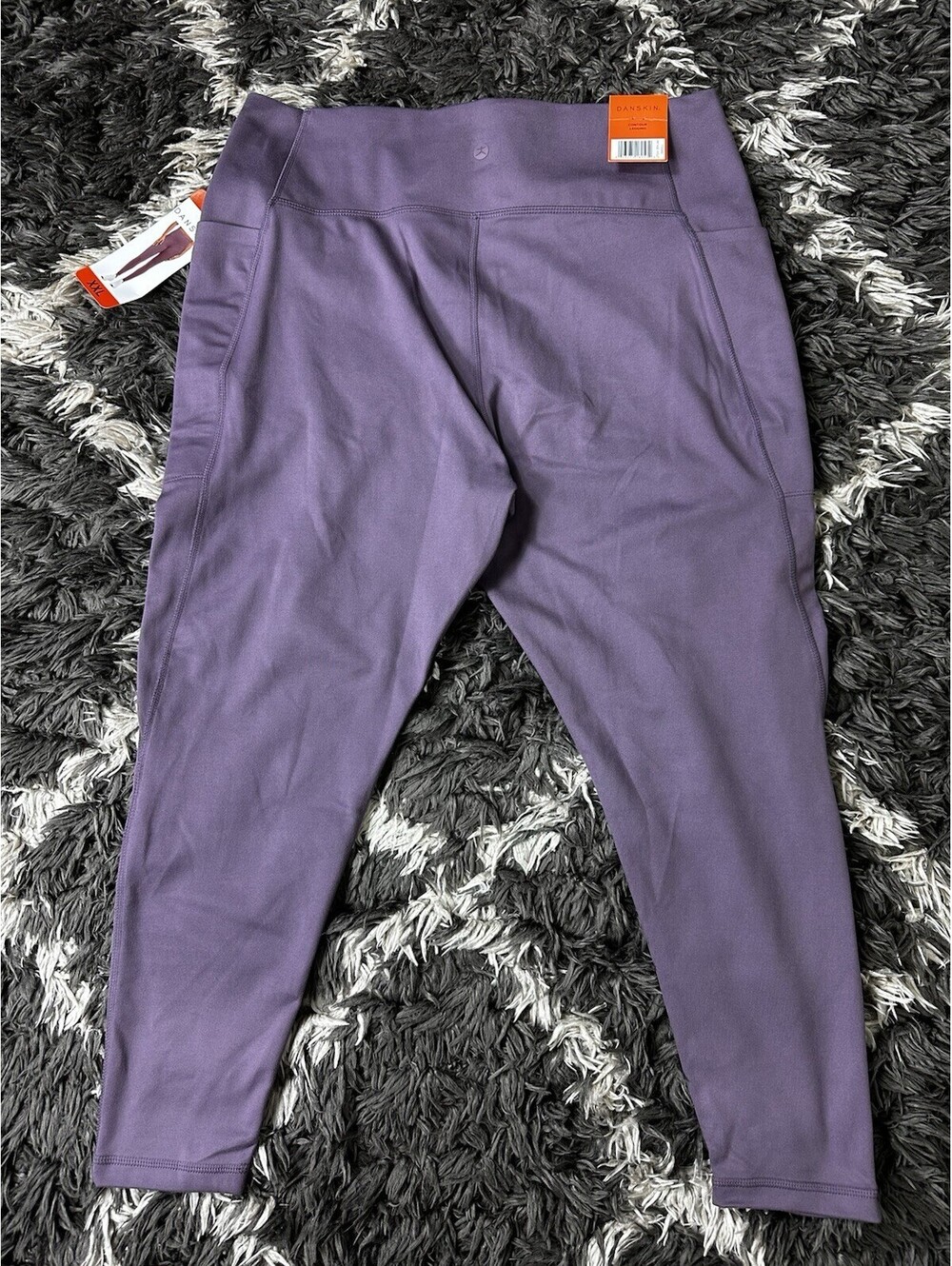 NWT Danskin Women's XXL Purple Contour Leggings Activewear Pants With Pockets